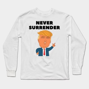 donald trump Mugshot 2024 never surrender Long Sleeve T-Shirt